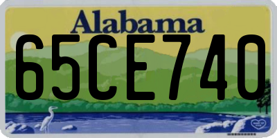 AL license plate 65CE740