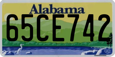 AL license plate 65CE742
