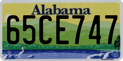 AL license plate 65CE747