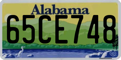 AL license plate 65CE748