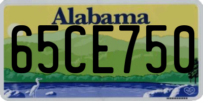 AL license plate 65CE750
