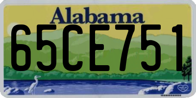 AL license plate 65CE751