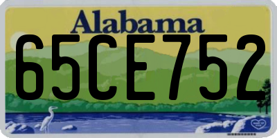 AL license plate 65CE752