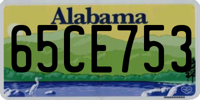 AL license plate 65CE753