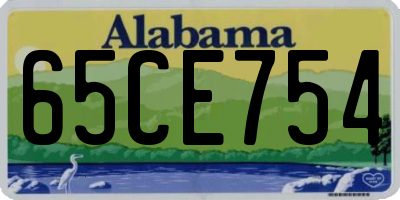 AL license plate 65CE754