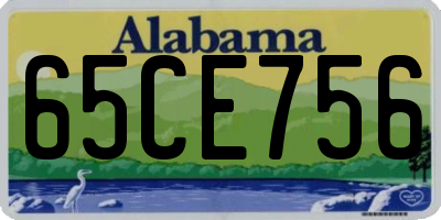 AL license plate 65CE756