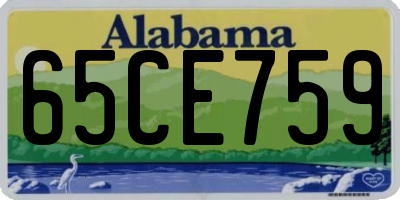 AL license plate 65CE759