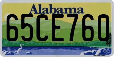AL license plate 65CE760