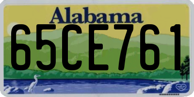 AL license plate 65CE761