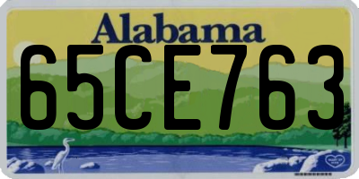 AL license plate 65CE763