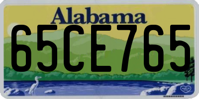 AL license plate 65CE765