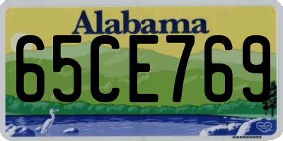 AL license plate 65CE769
