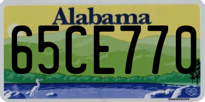 AL license plate 65CE770