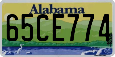 AL license plate 65CE774