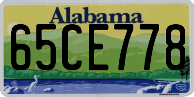 AL license plate 65CE778