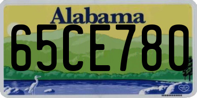 AL license plate 65CE780