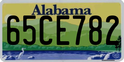 AL license plate 65CE782