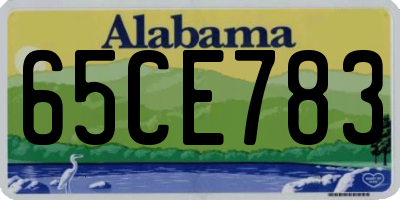 AL license plate 65CE783