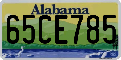 AL license plate 65CE785