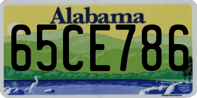 AL license plate 65CE786