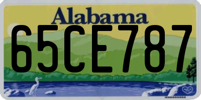 AL license plate 65CE787