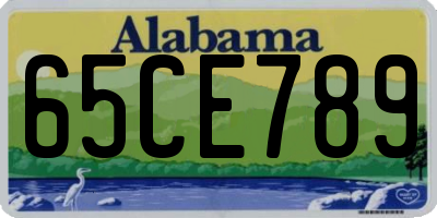 AL license plate 65CE789