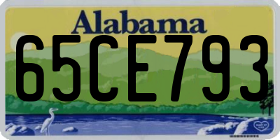 AL license plate 65CE793