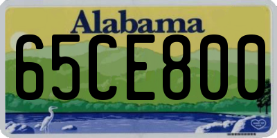 AL license plate 65CE800