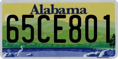 AL license plate 65CE801