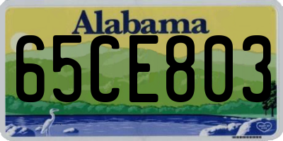 AL license plate 65CE803