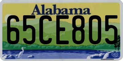 AL license plate 65CE805