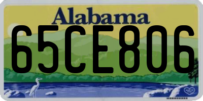 AL license plate 65CE806