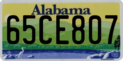 AL license plate 65CE807