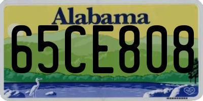 AL license plate 65CE808