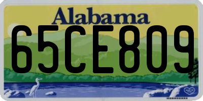 AL license plate 65CE809