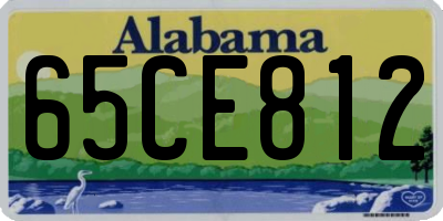 AL license plate 65CE812
