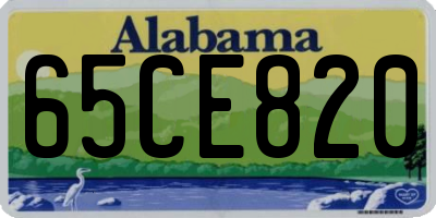 AL license plate 65CE820
