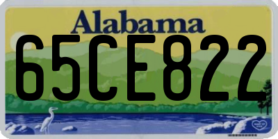 AL license plate 65CE822