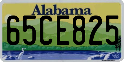 AL license plate 65CE825