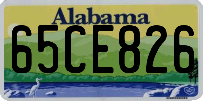 AL license plate 65CE826