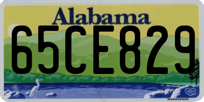AL license plate 65CE829