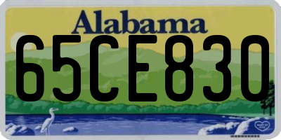 AL license plate 65CE830