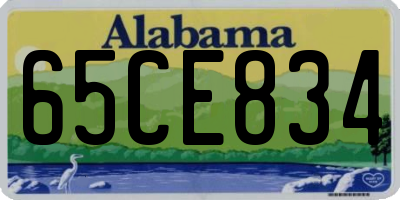 AL license plate 65CE834