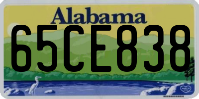 AL license plate 65CE838