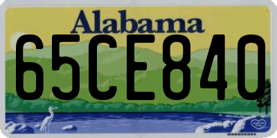 AL license plate 65CE840