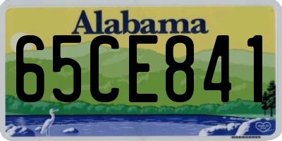 AL license plate 65CE841