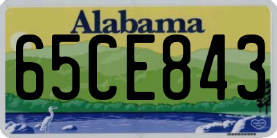 AL license plate 65CE843