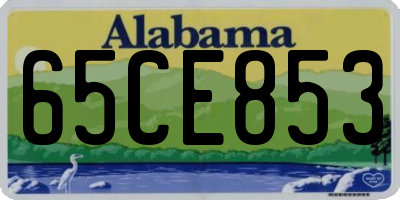AL license plate 65CE853