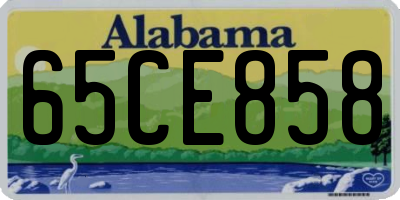AL license plate 65CE858