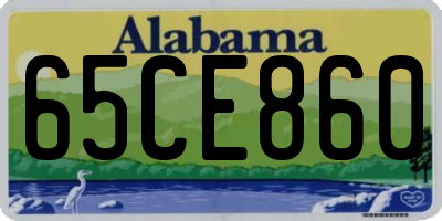 AL license plate 65CE860